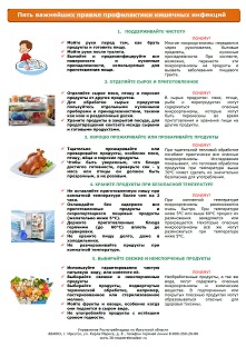 ТО Роспотребнадзора. 5 важнейших правил профилактики кишечных инфекций. от 20.07.17г.